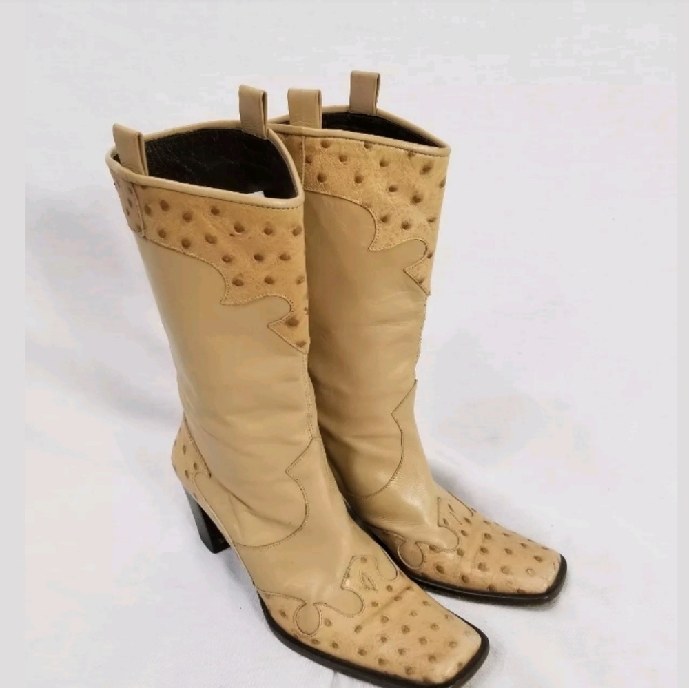 Via Spiga Ostrich Boots